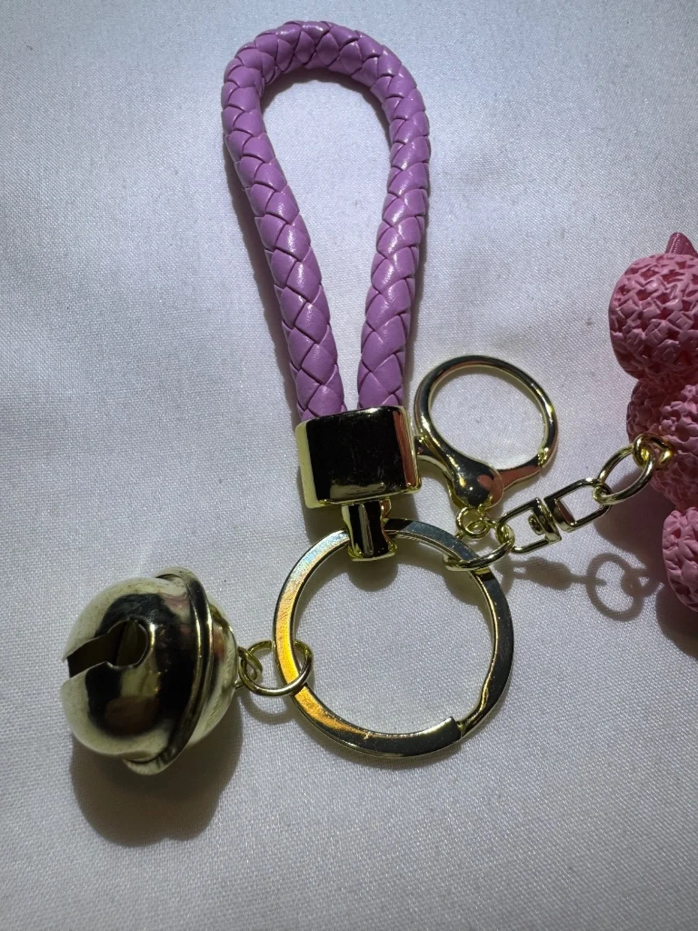 Love is Eternal Pink Bag Charm Keychain